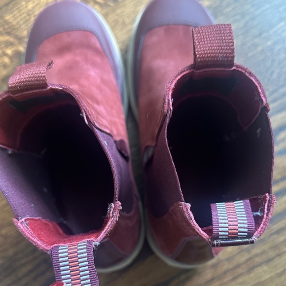 Scotch & Soda Burgundy Ankle  Platform Boots 38 - Picture 11 of 12